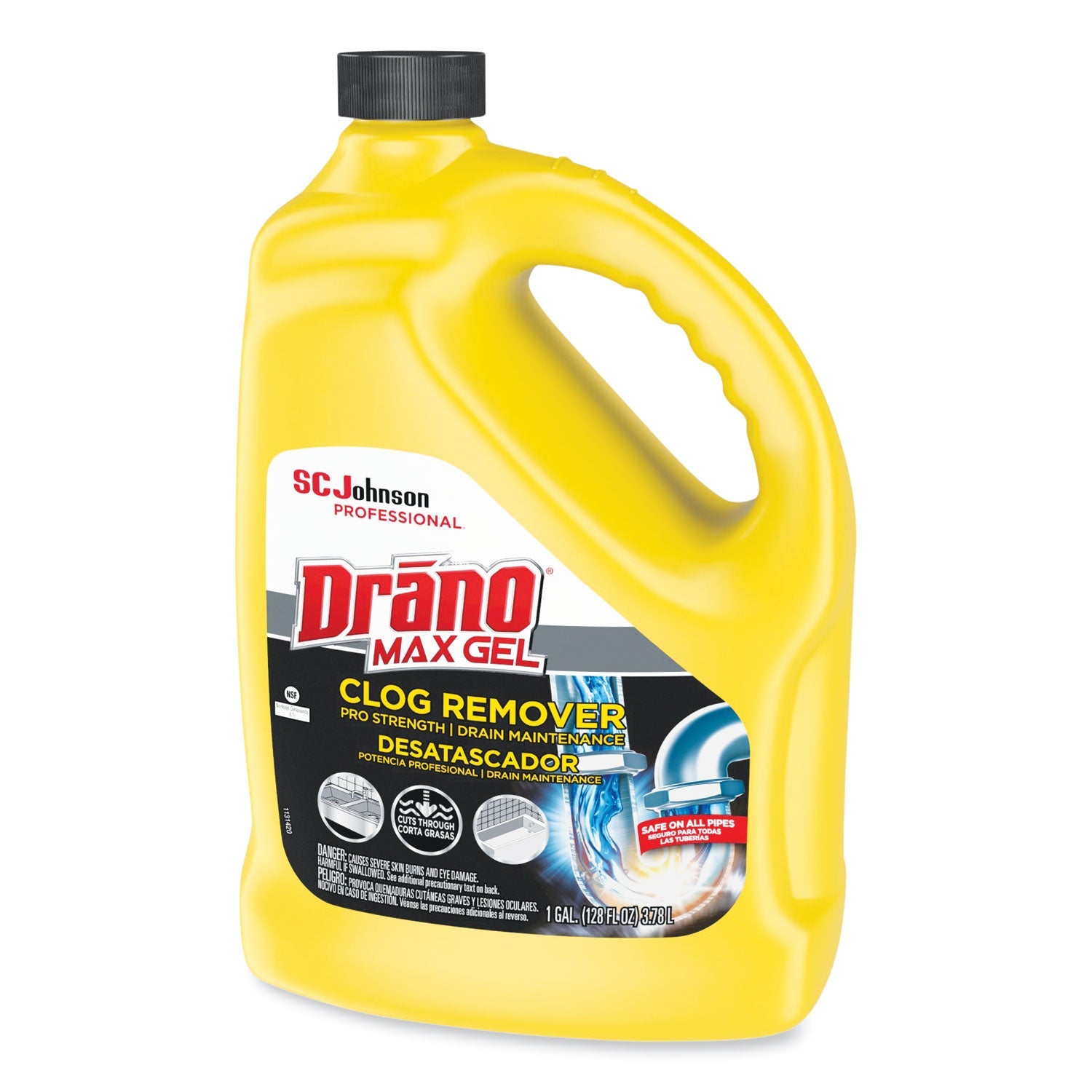 Drano® Max Gel Clog Remover, Bleach Scent, 128 Oz Bottle
