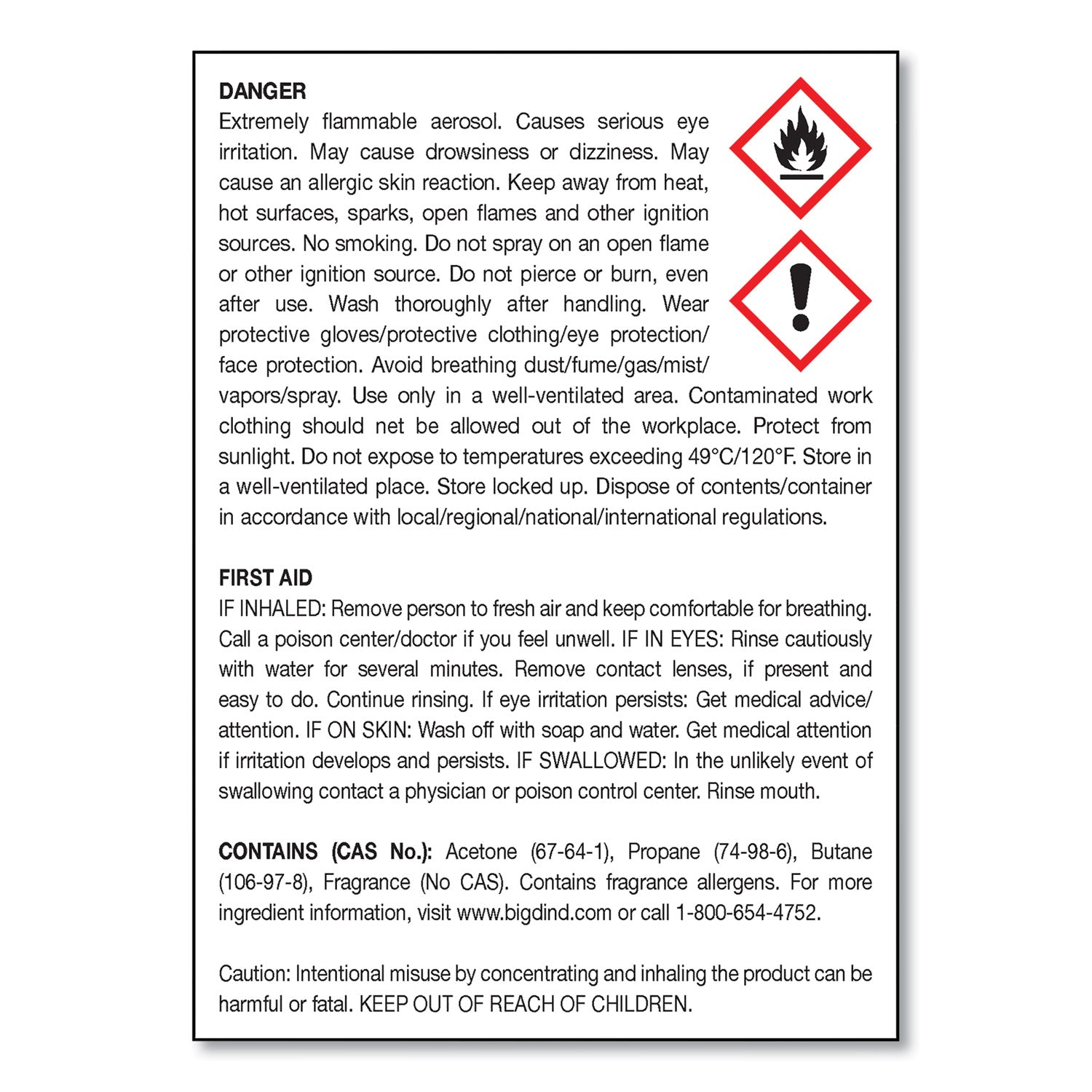 Big D Industries Metered Concentrated Room Deodorant, Lemon Scent, 7 Oz Aerosol Spray, 12/carton