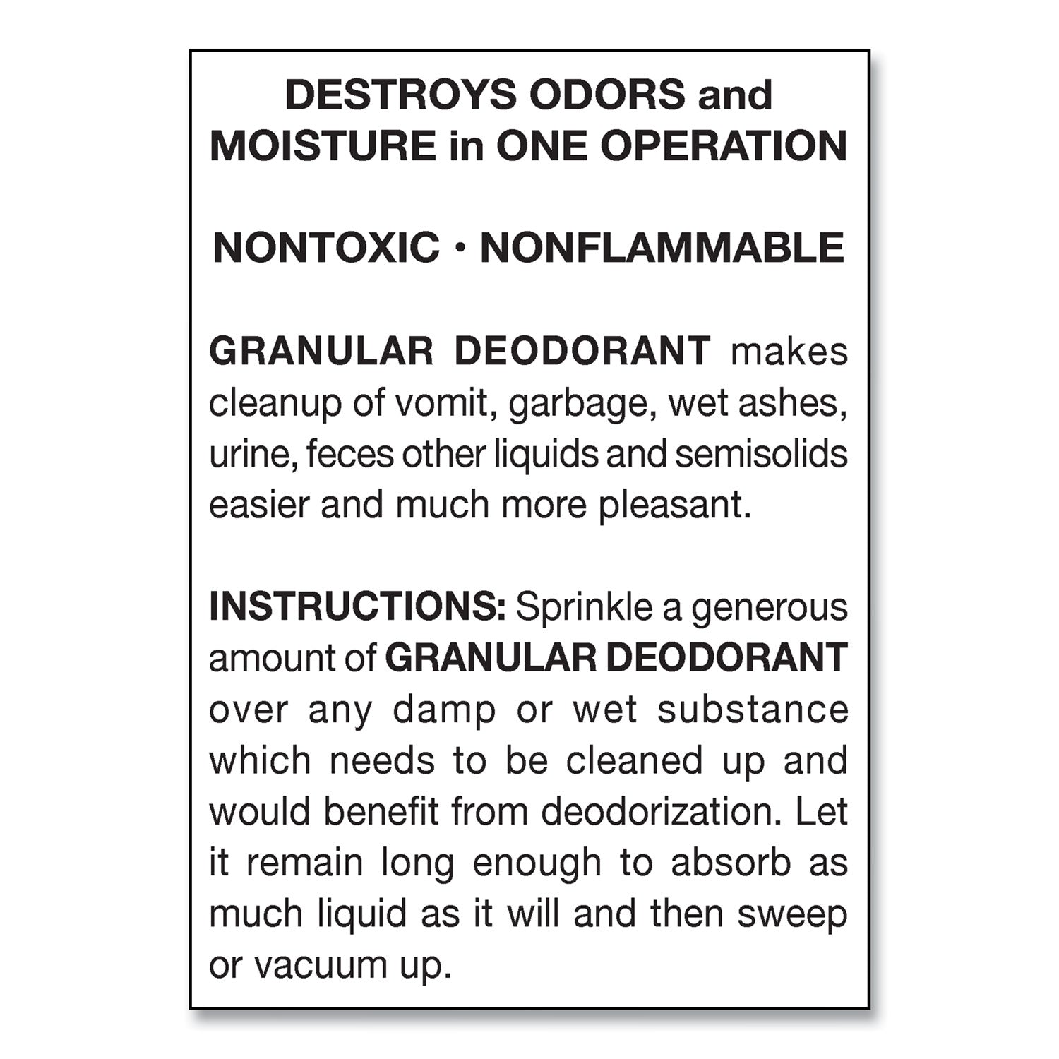 Big D Industries Granular Deodorant, Lemon, 16 Oz, Shaker Can, 12/carton