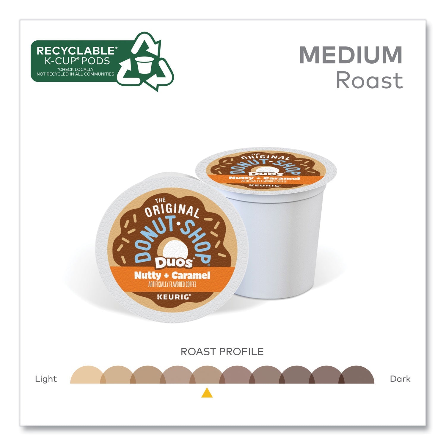 The Original Donut Shop® Nutty Plus Caramel K-Cup, 0.34 Oz, 24/box