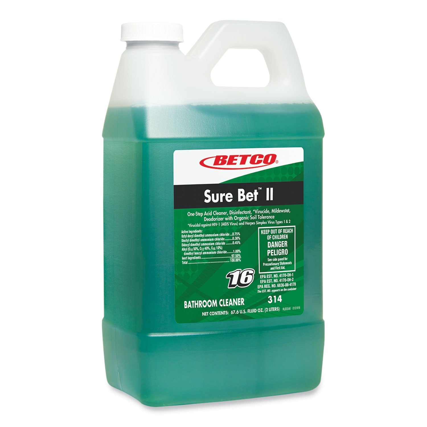 Sure Bet II Disinfectant | Betco® 67.6oz Citrus