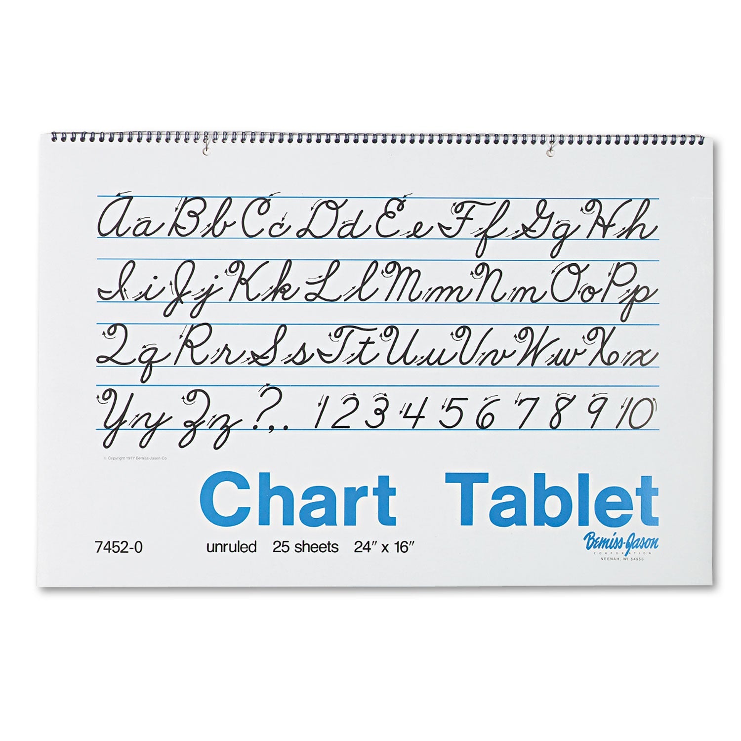 Pacon® Chart Tablets, Unruled, 24 x 16, White, 25 Sheets