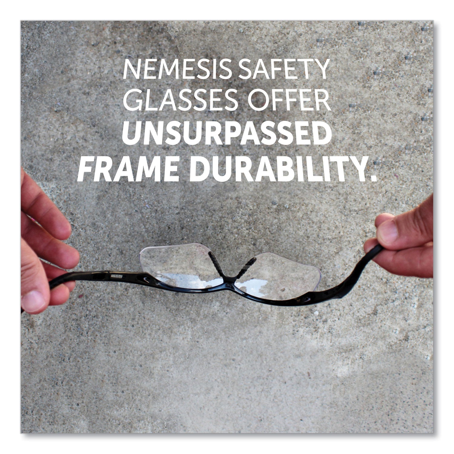 KleenGuard™ V60 Nemesis Rx Reader Safety Glasses, Black Frame, Clear Lens, +3.0 Diopter Strength, 6/Box