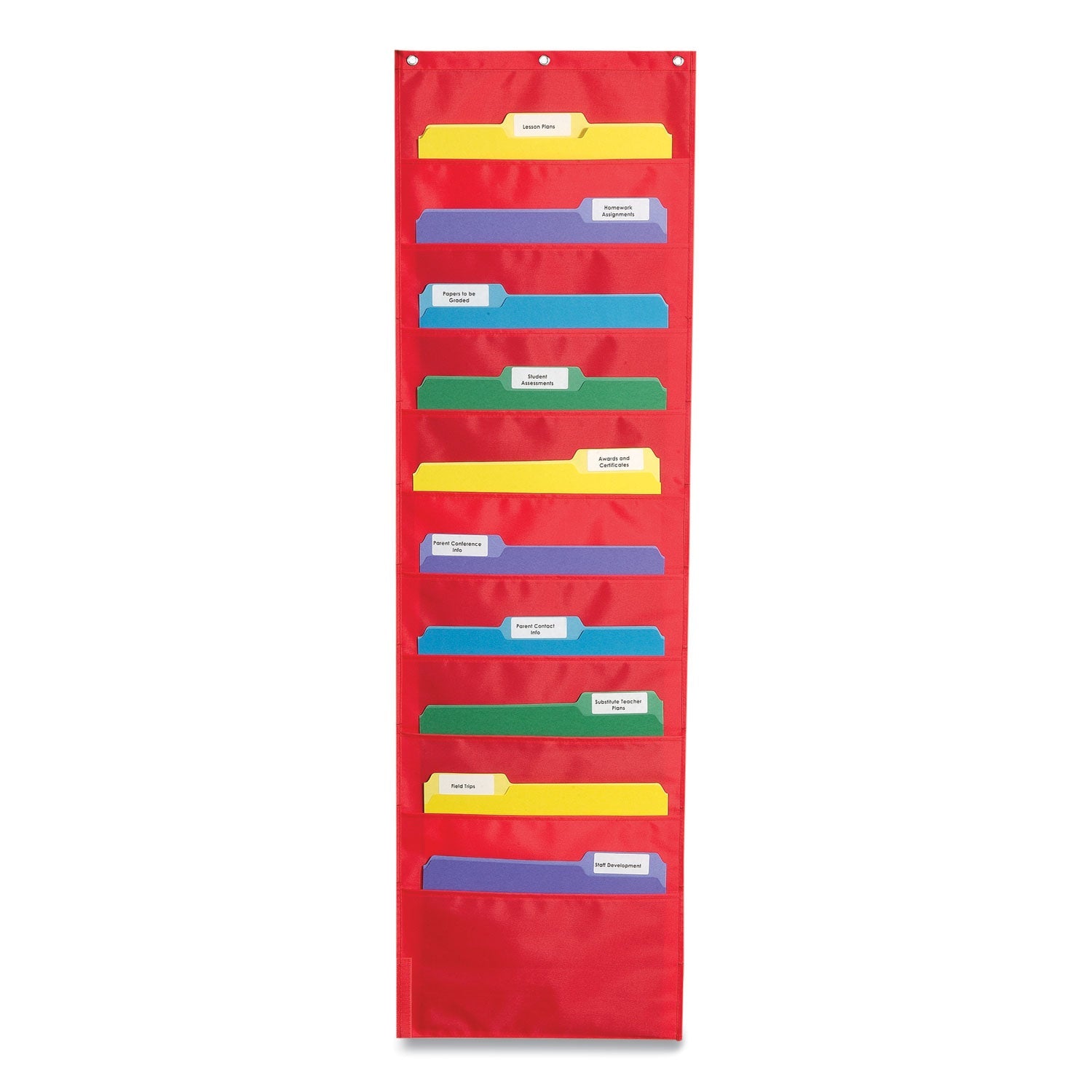 Storage Pocket Chart | Carson-Dellosa 10-Pocket Red