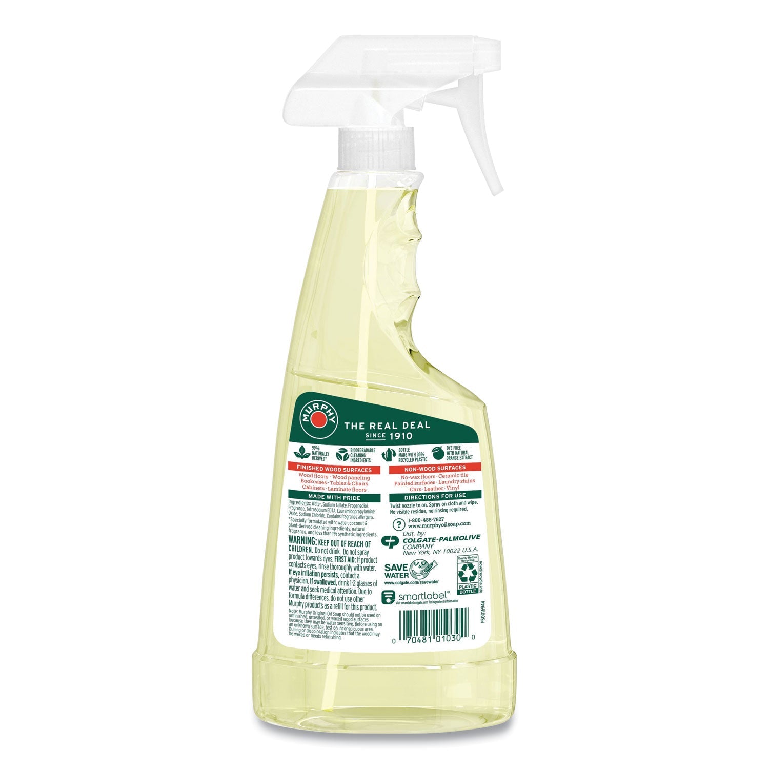 Murphy® Oil Soap Spray Formula, All-Purpose, Orange, 22 Oz Spray Bottle, 9/carton
