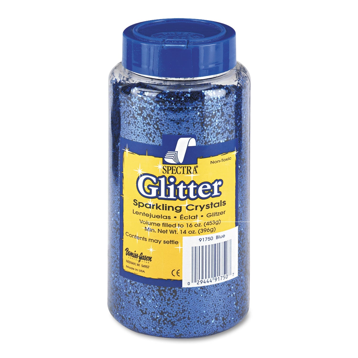 Spectra Glitter | Blue, 16oz Shaker Jar, Pacon®