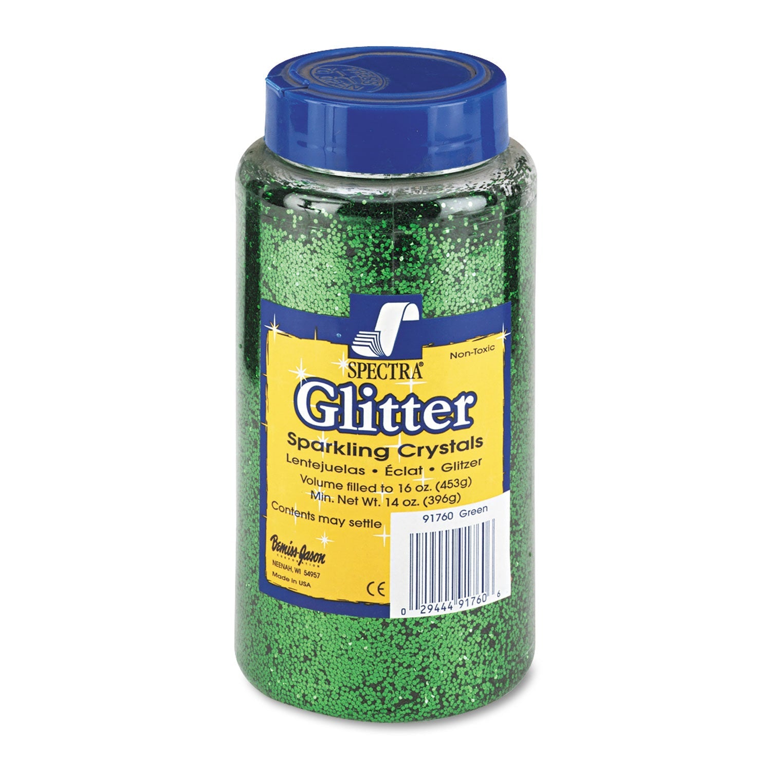 Pacon Spectra Glitter | 16 oz Green Jar