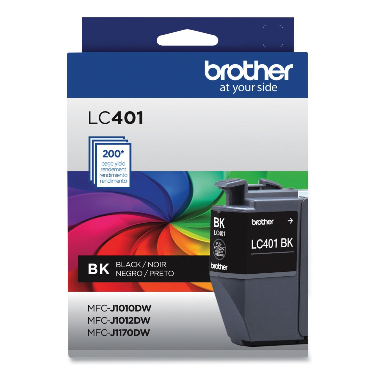 Ink Cartridge | 200 Page-Yield | Black | LC401BKS