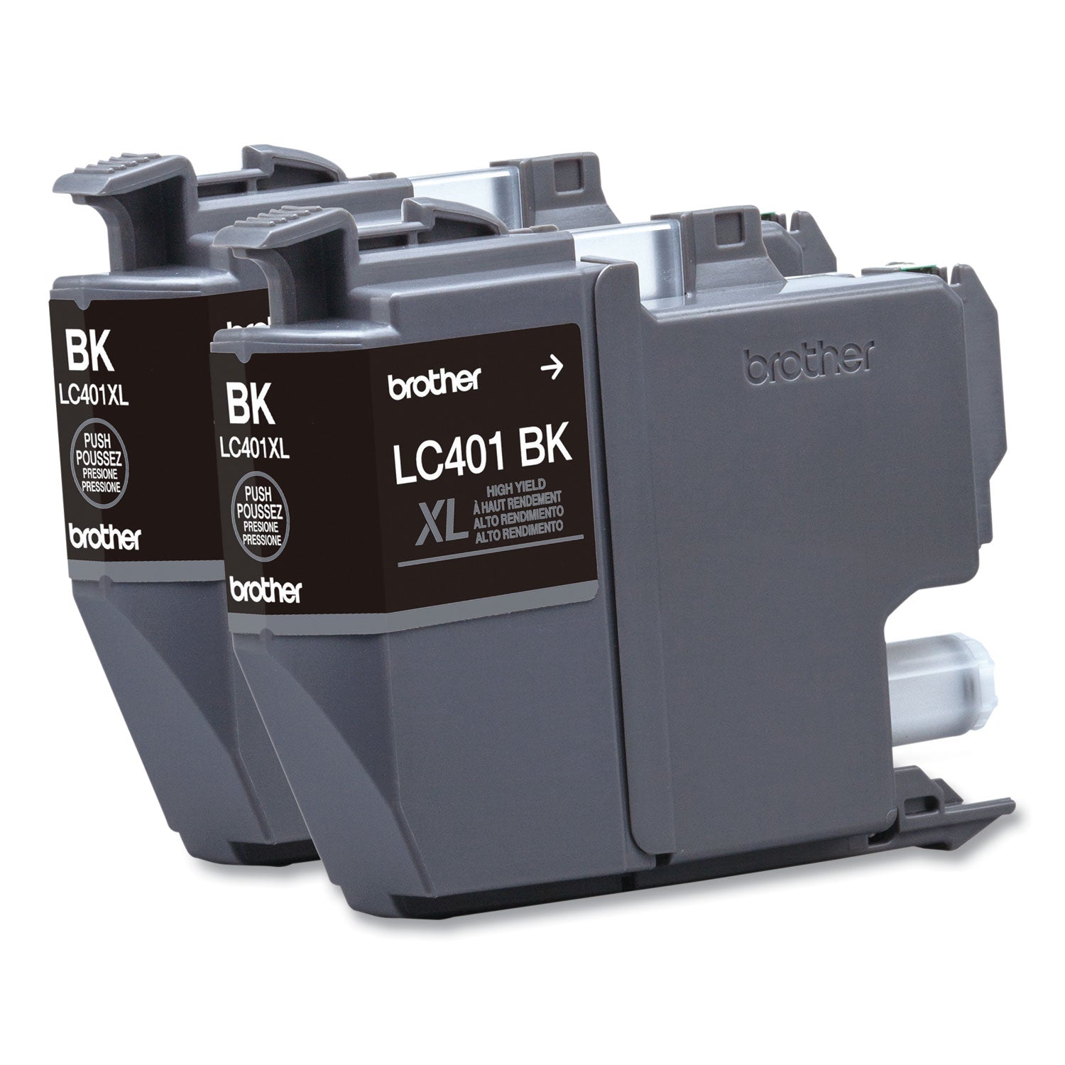 Brother Lc401xl2pks High-Yield Ink, 500 Page-Yield, Black, 2/pack