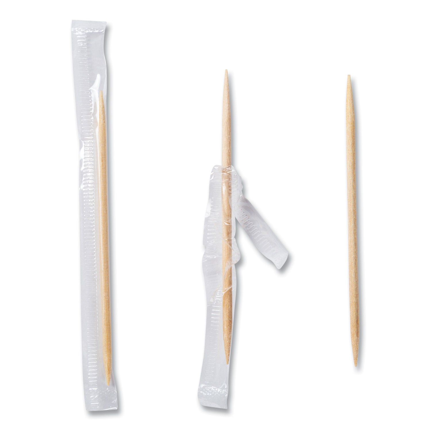 AmerCareRoyal® Mint Cello-Wrapped Wood Toothpicks, 2.5", Natural, 1,000/box, 15 Boxes/carton