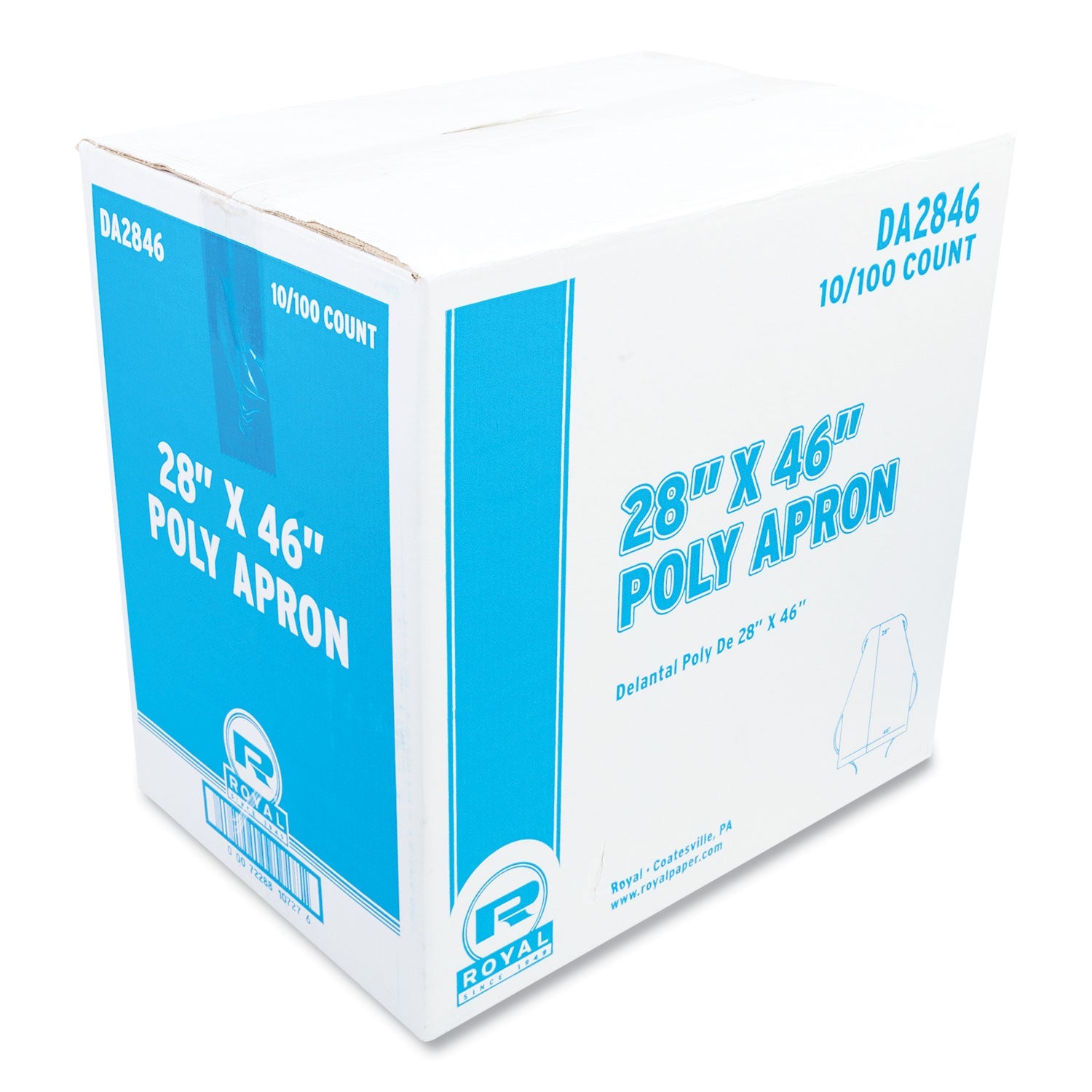 Poly Apron | 28x46, One Size Fits All, 100/Pack