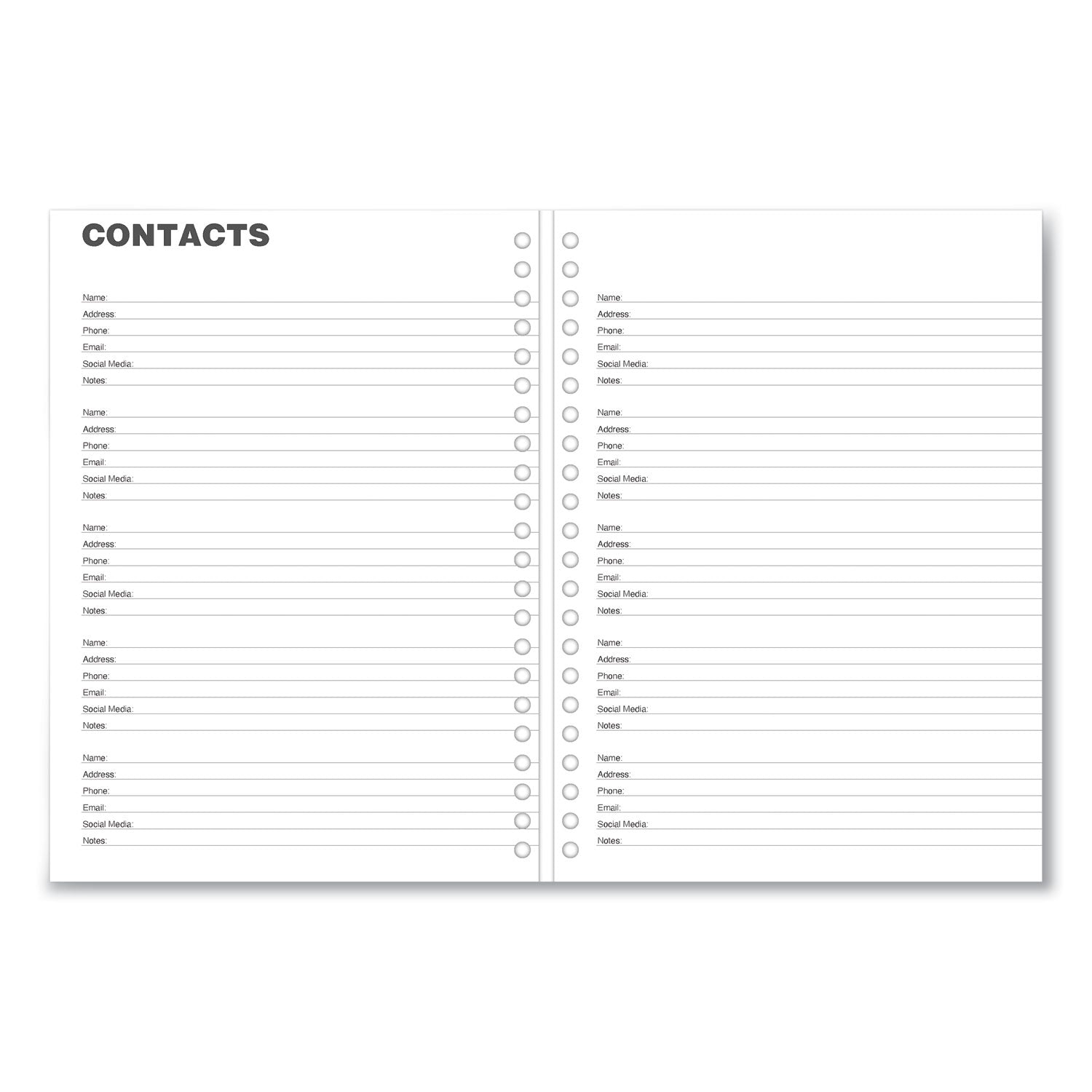Universal® Weekly Planner, 11 x 8, Black Cover, 14-Month: Dec 2024 to Jan 2026