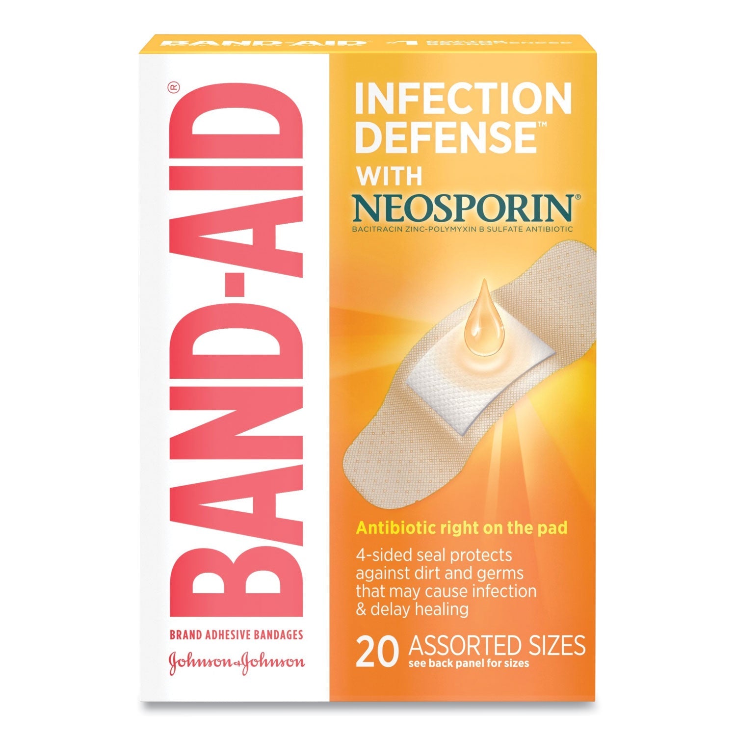 Antibiotic Adhesive Bandages | Assorted, 20/Box