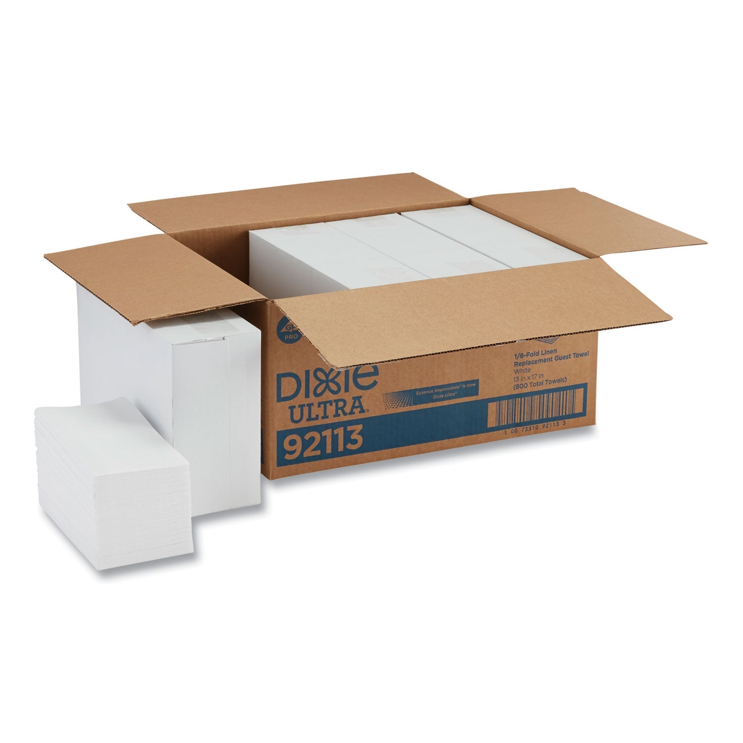 Dixie® 1/6-Fold Linen Replacement Towels, 13 X 17, White, 200/box, 4 Boxes/carton