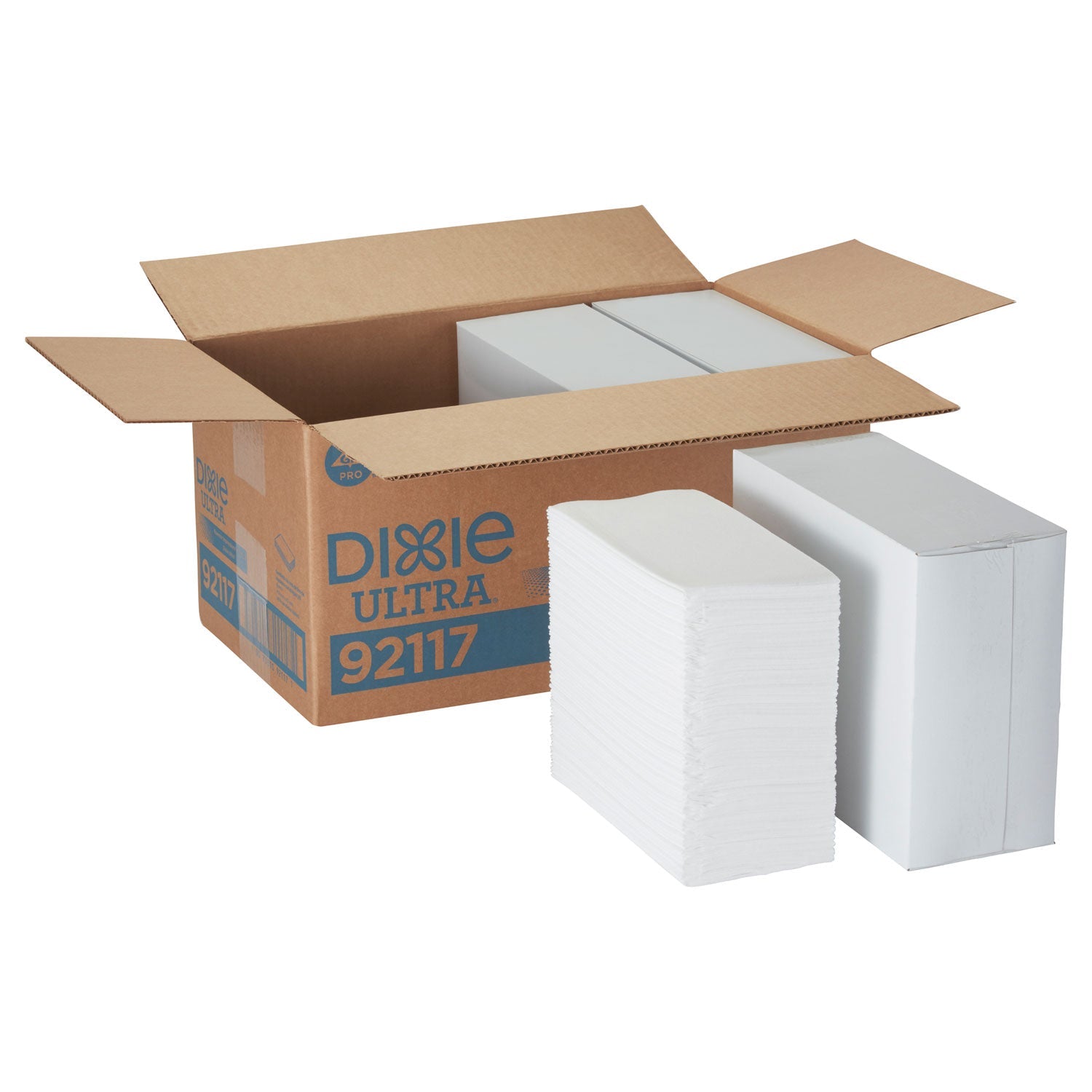Dixie® 1/8-Fold Linen-Replacement Dinner Napkins, Two-Ply, 17 X 17, White