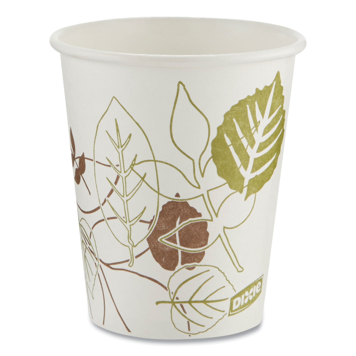 Dixie® Pathways Paper Hot Cups, 10 oz, White/Brown, 50/Sleeve, 20 Sleeves/Carton