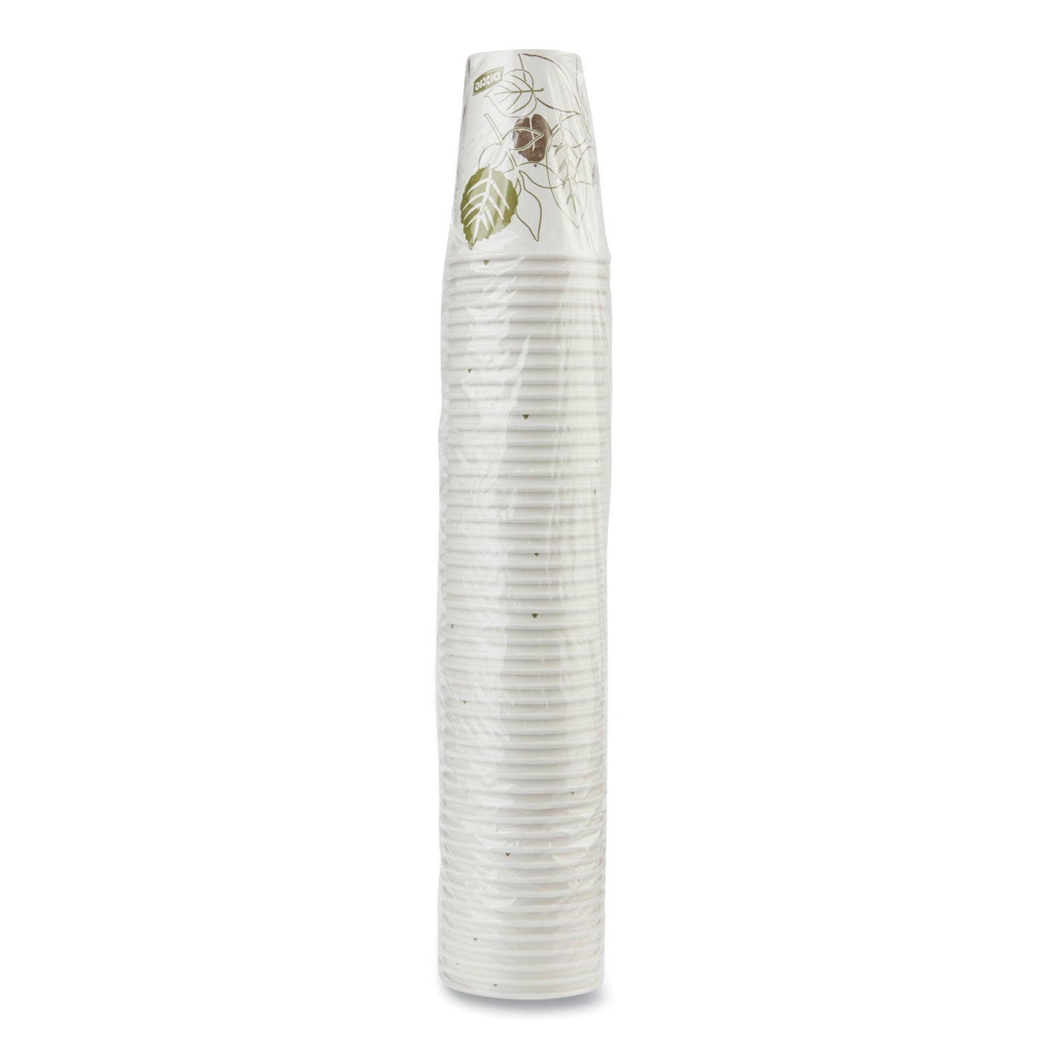 Dixie® Pathways Paper Hot Cups, 8 oz, White/Brown, 50/Pack