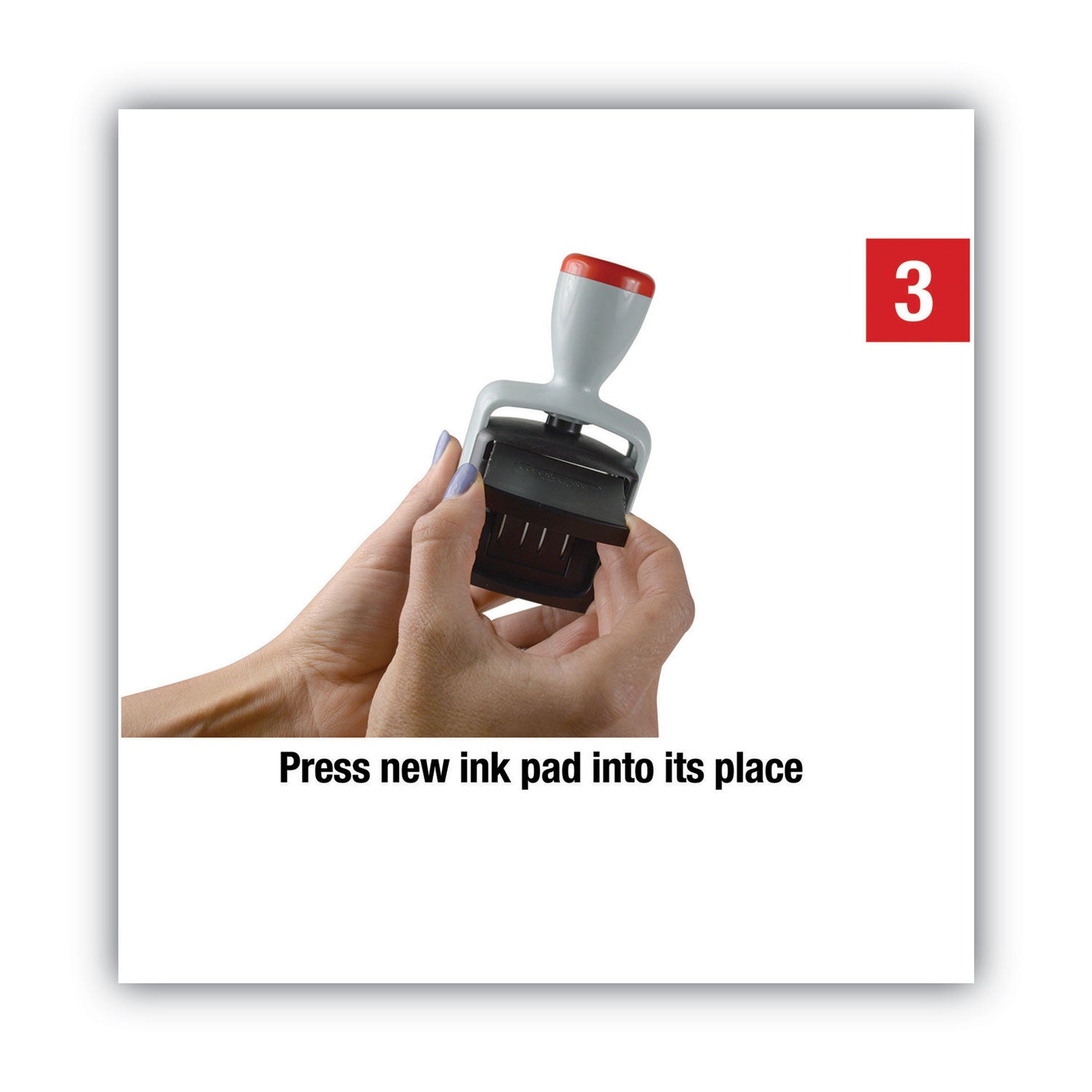 COSCO 2000PLUS® Model S 360 Two-Color Message Dater, 1.75 X 1, "received", Self-Inking, Blue/red