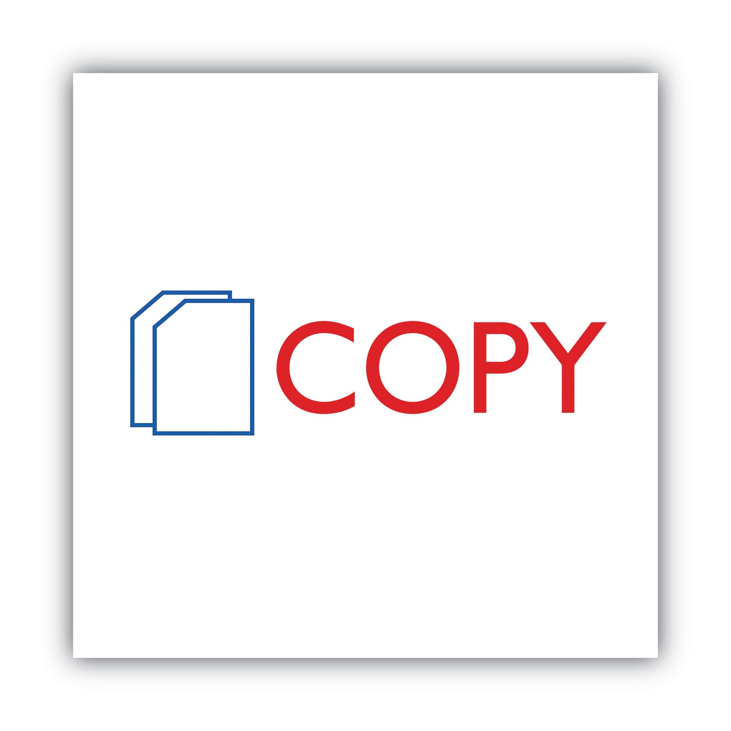 ACCUSTAMP2® Pre-Inked Shutter Stamp, Red/Blue, COPY, 1.63 x 0.5