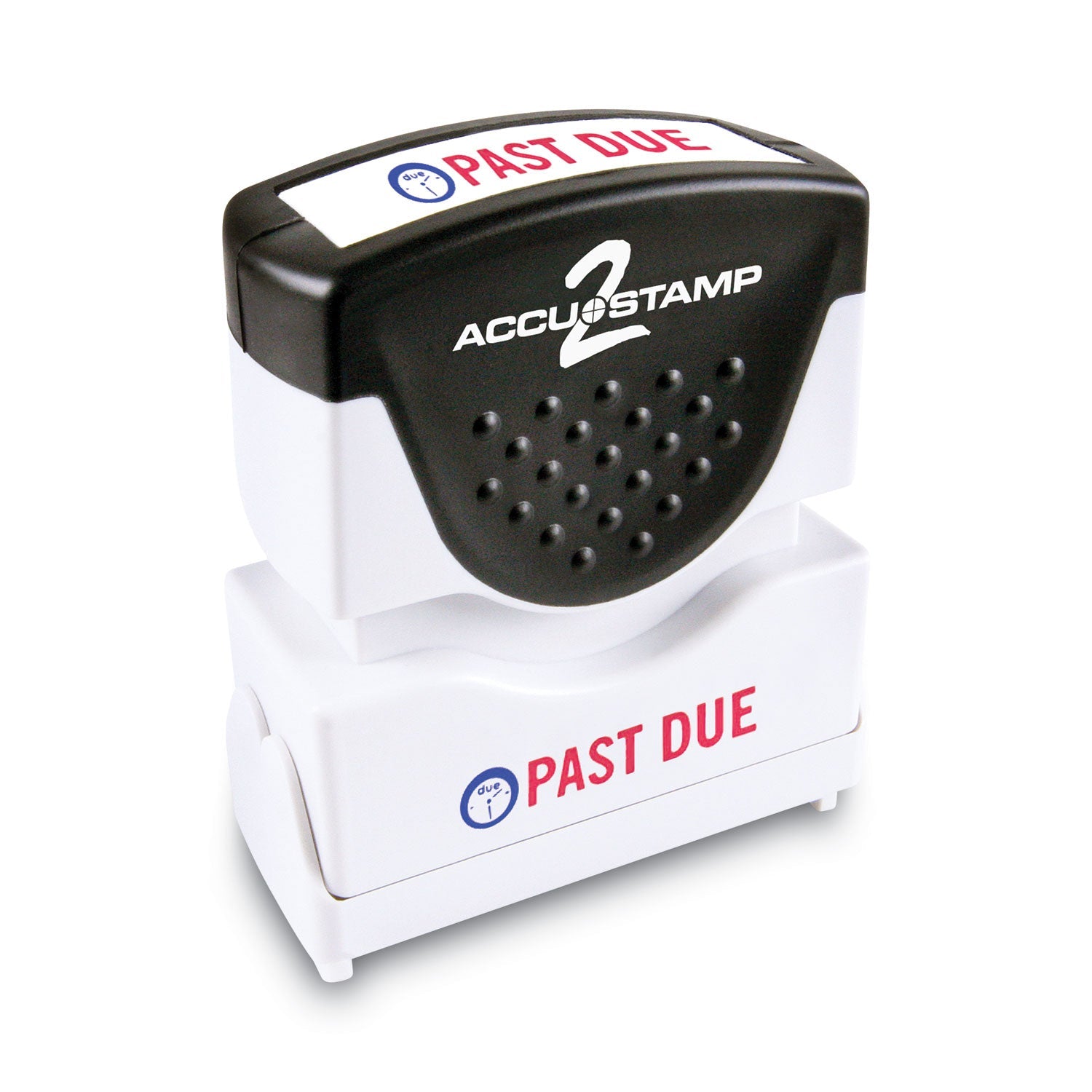ACCUSTAMP2® Pre-Inked Shutter Stamp, Red/Blue, PAST DUE, 1.63 x 0.5