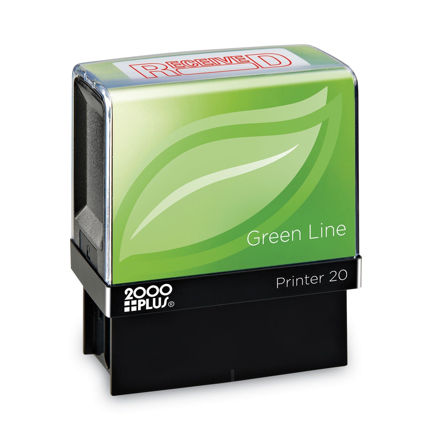 2000PLUS Green Line Message Stamp | Received, Red