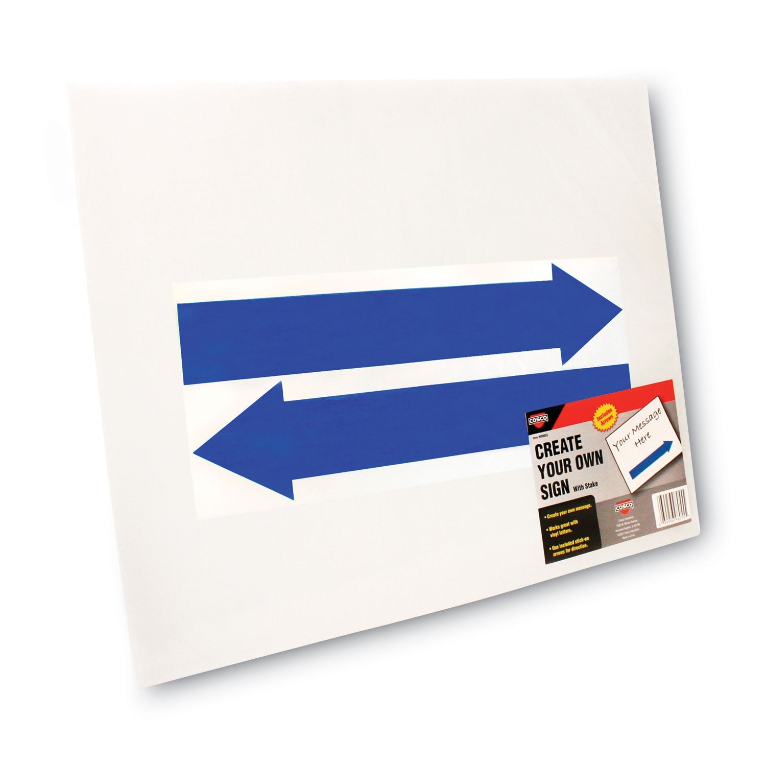 Stake Sign | Blank White, 15x19, COSCO