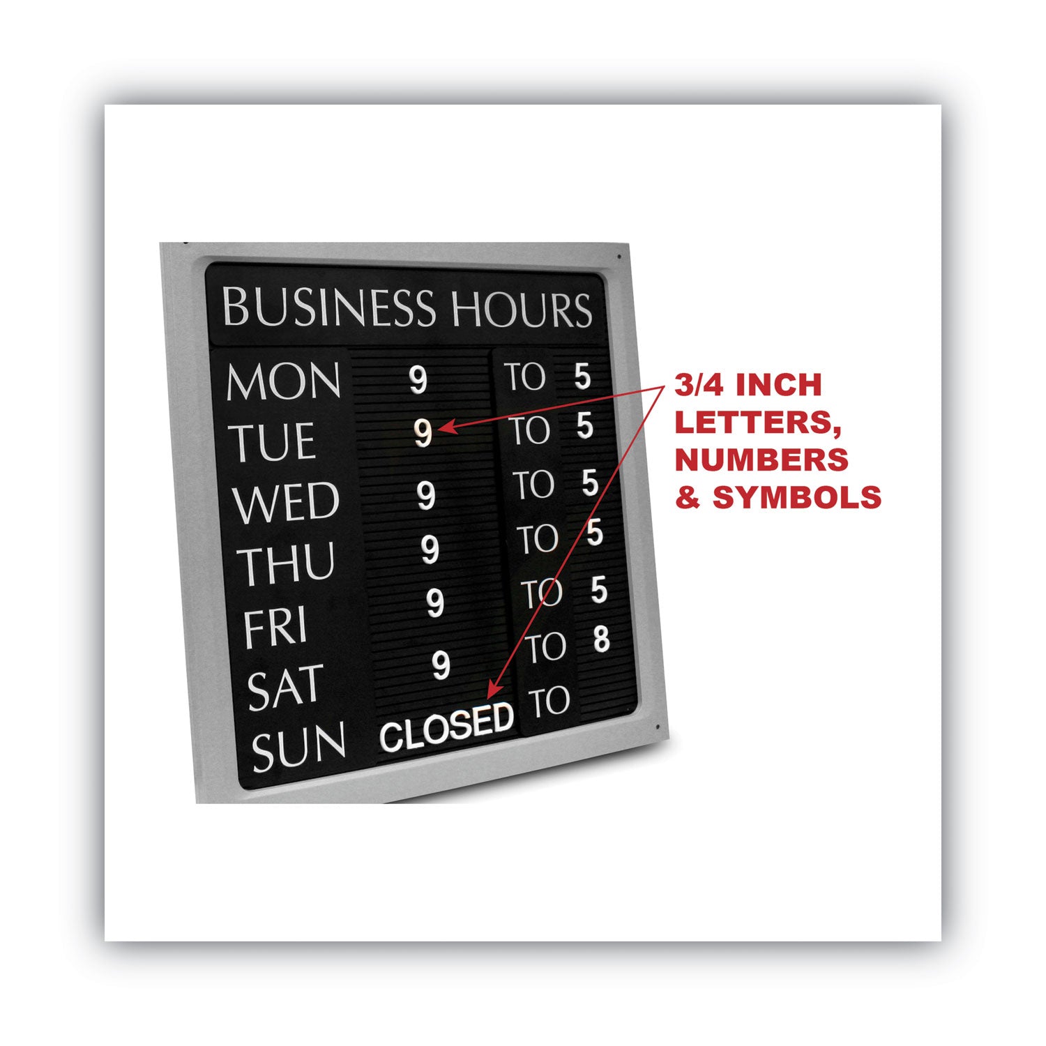 COSCO Character Kit, Letters, Numbers, Symbols, Helvetica, White, 0.75"h, 258 Pieces