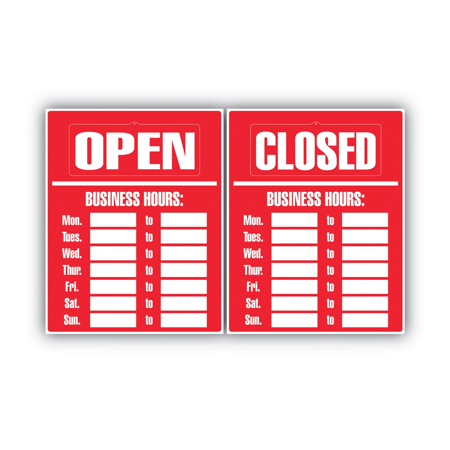 Business Hours Sign Kit | COSCO 15 X 19
