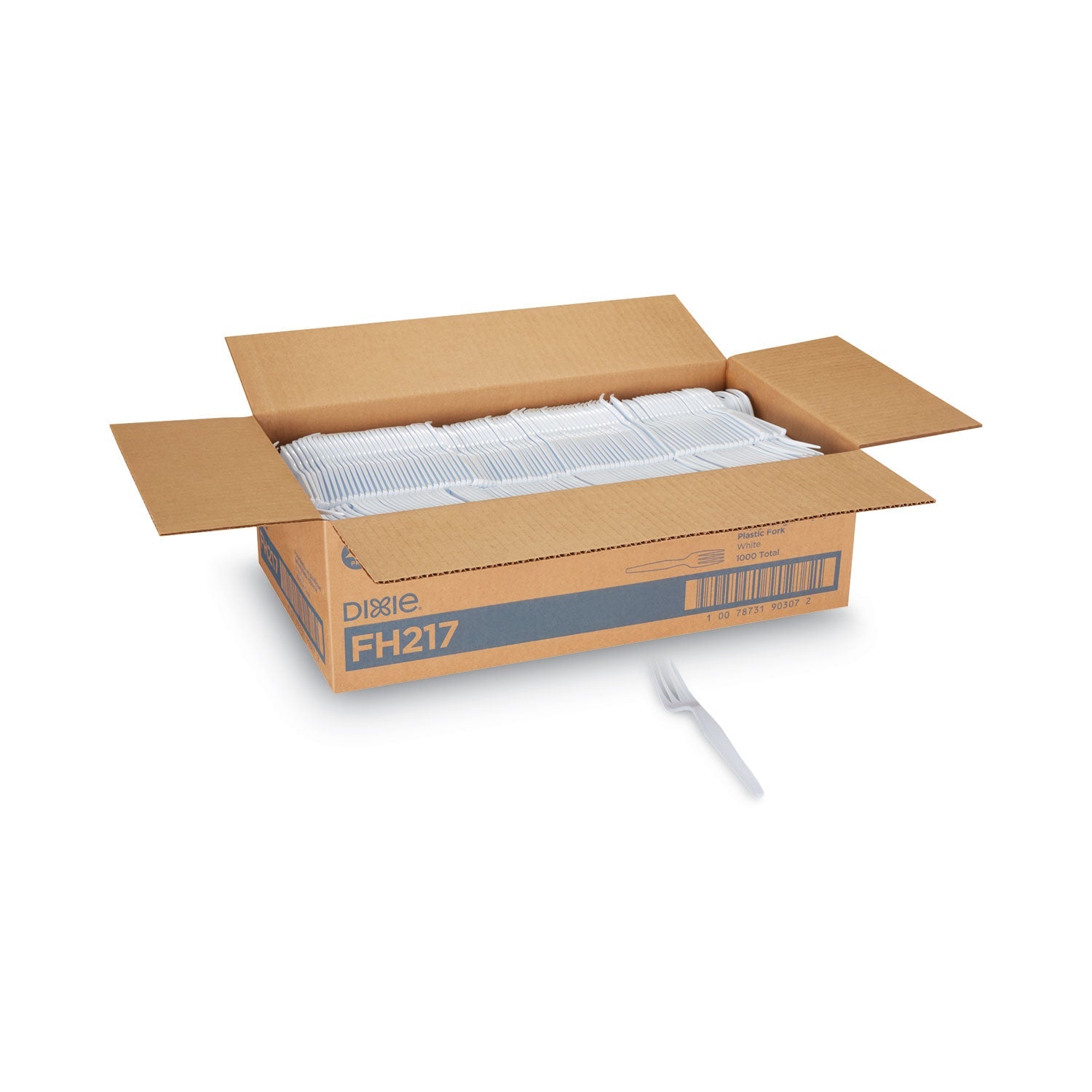 Heavyweight Plastic Forks | Dixie® White