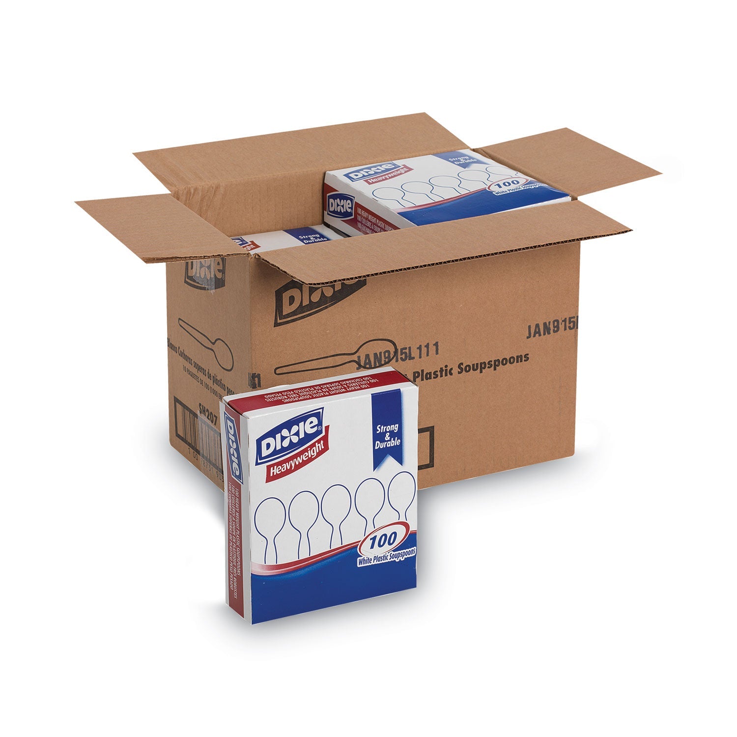 Dixie Heavyweight Soup Spoon | White, 100/Box