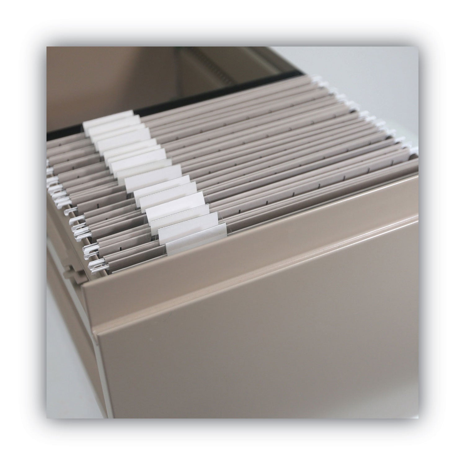 Smead Colored Hanging File Folders with 1/5 Cut Tabs, Letter Size, 1/5-Cut Tabs, Gray, 25/Box