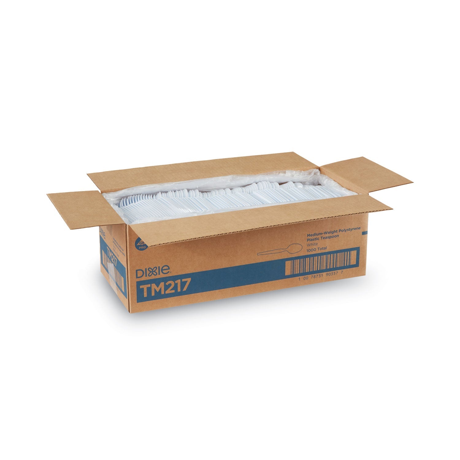Dixie® Plastic Cutlery, Heavy Mediumweight Spoon, White, 1,000/Carton