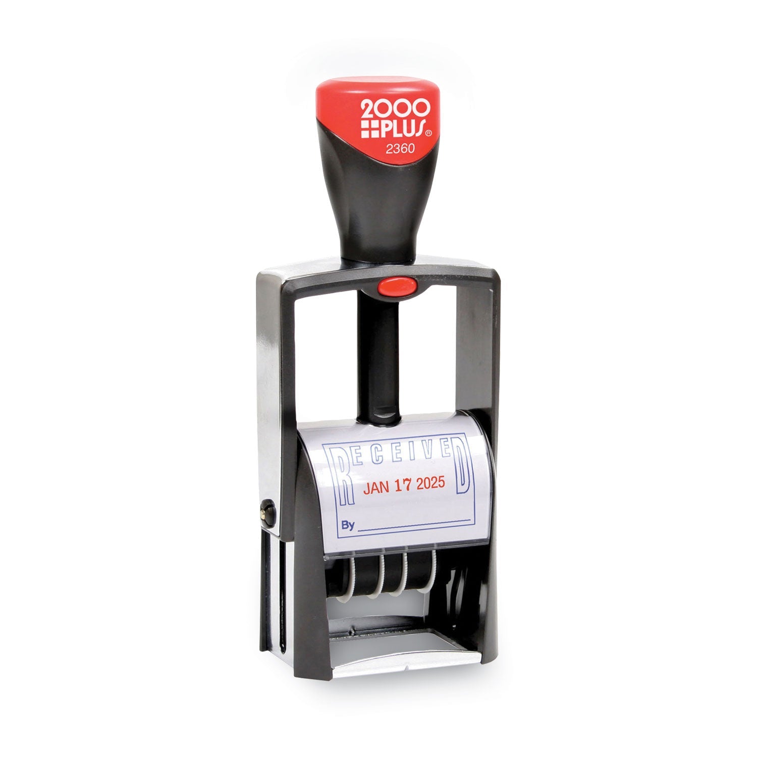 Self-Inking Heavy-Duty Line Dater | Red/Blue