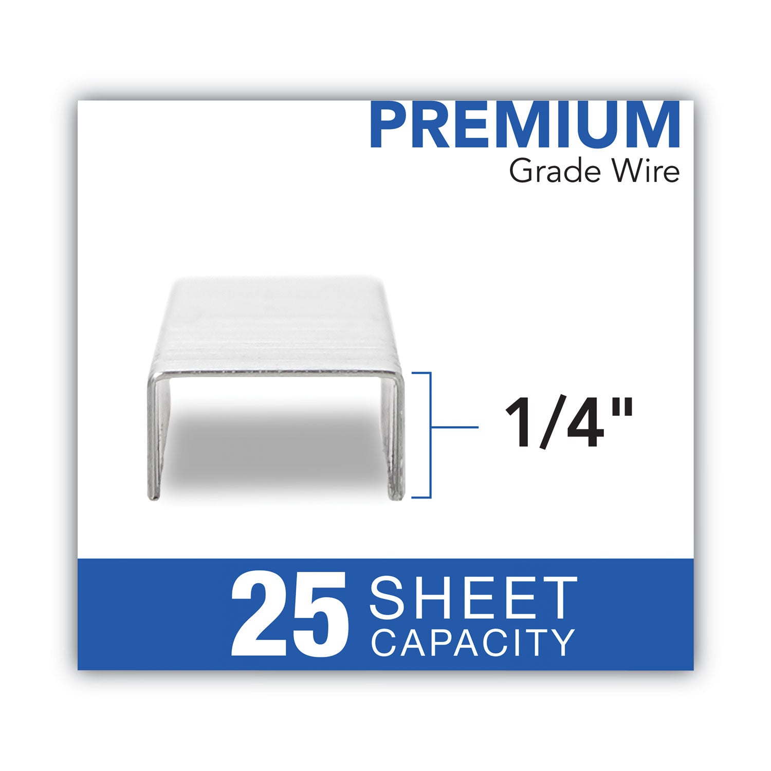 Swingline® S.f. 4 Premium Staples, 0.25" Leg, 0.5" Crown, Silver, 5,000/box, 5 Boxes/pack