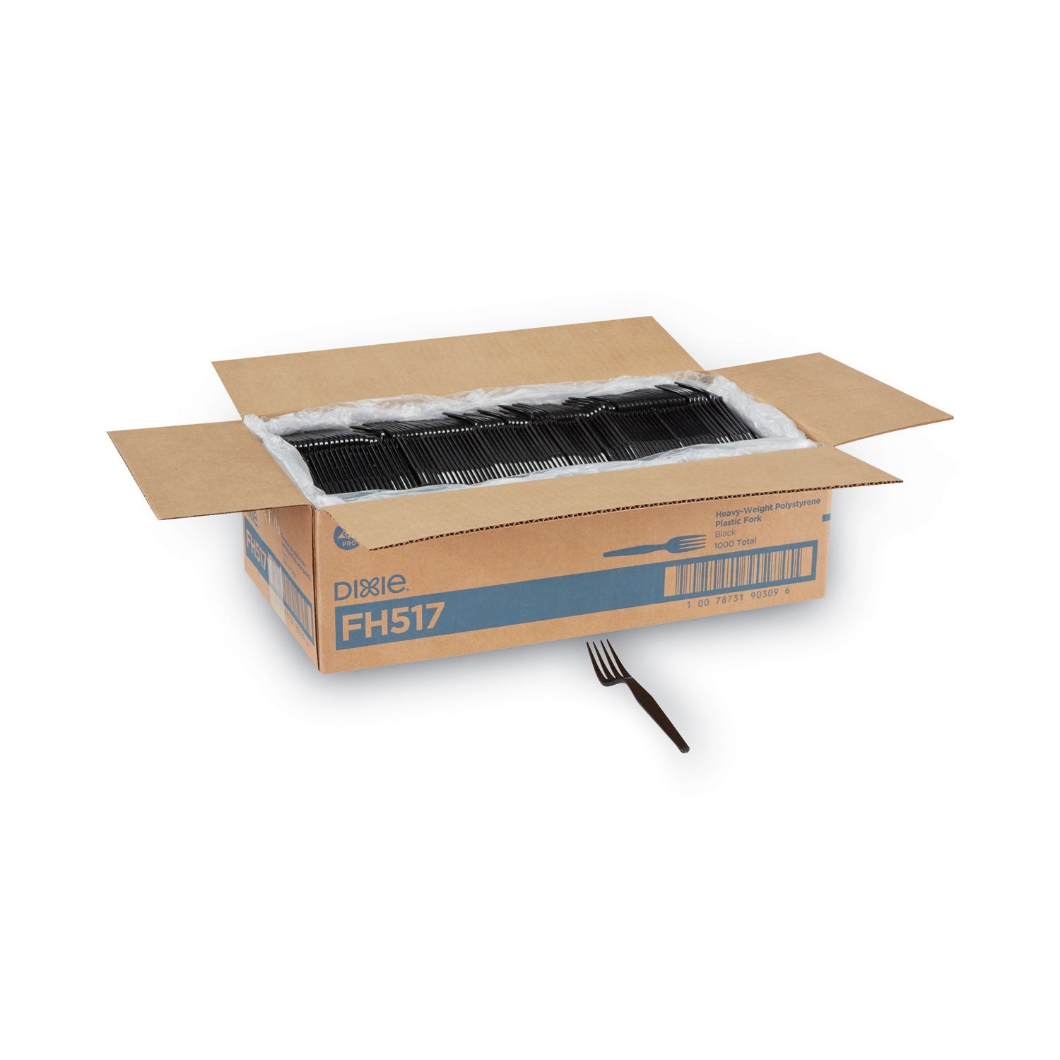 Dixie Plastic Heavyweight Fork | Black, 1,000/CT