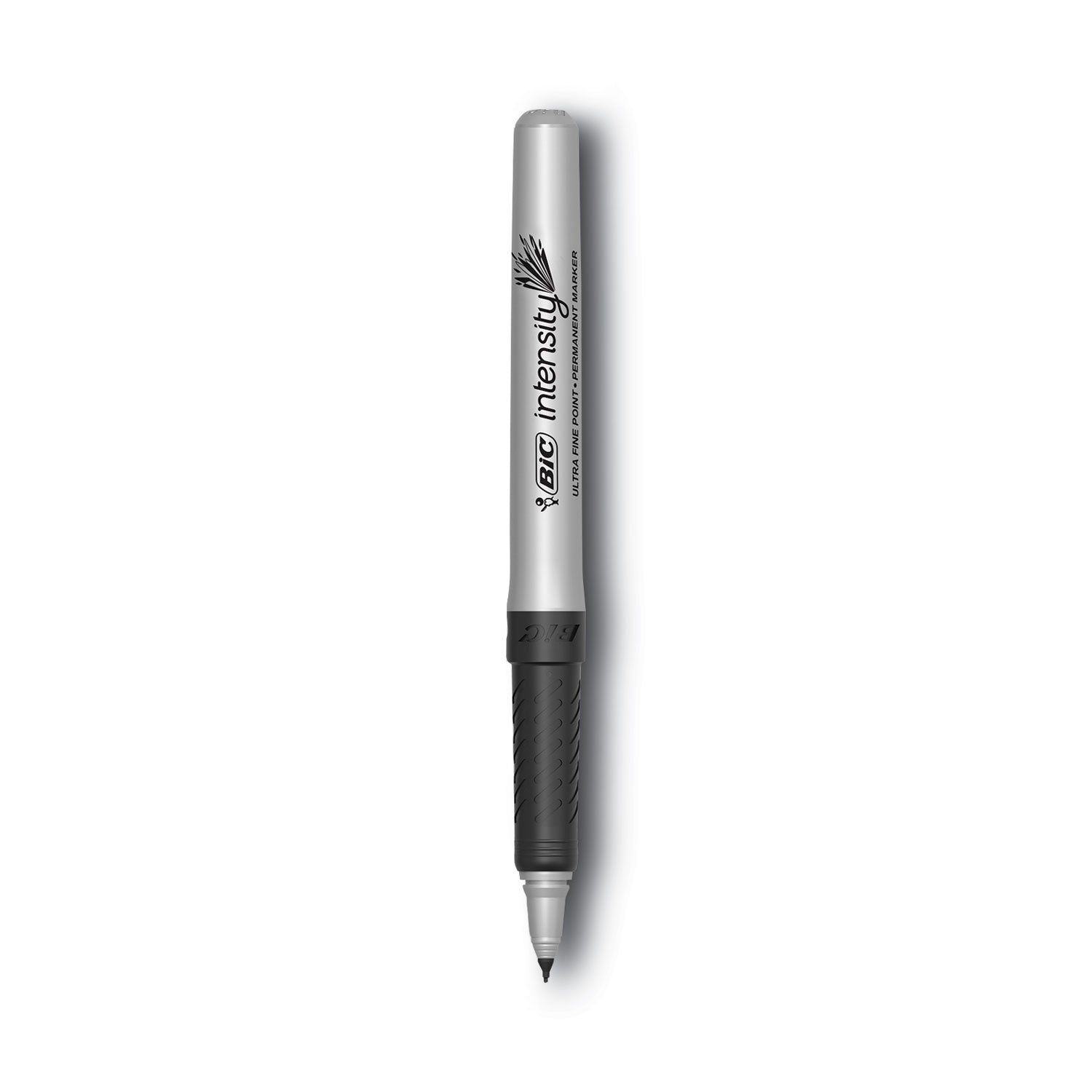 BIC® Intensity Ultra Fine Tip Permanent Marker, Ultra-Fine Needle Tip, Tuxedo Black, Dozen