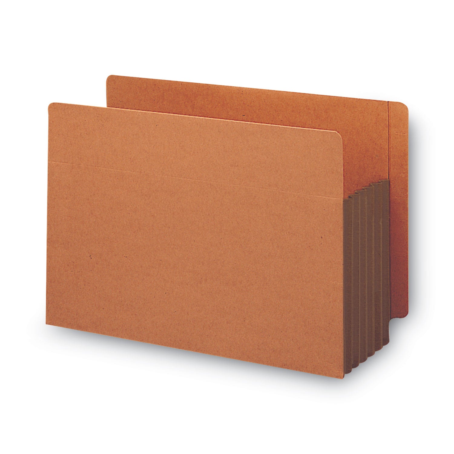 Smead Redrope Drop-Front End Tab File Pockets, Fully Lined Colored Gussets, 5.25" Expansion, Letter Size, Redrope/Brown, 10/Box