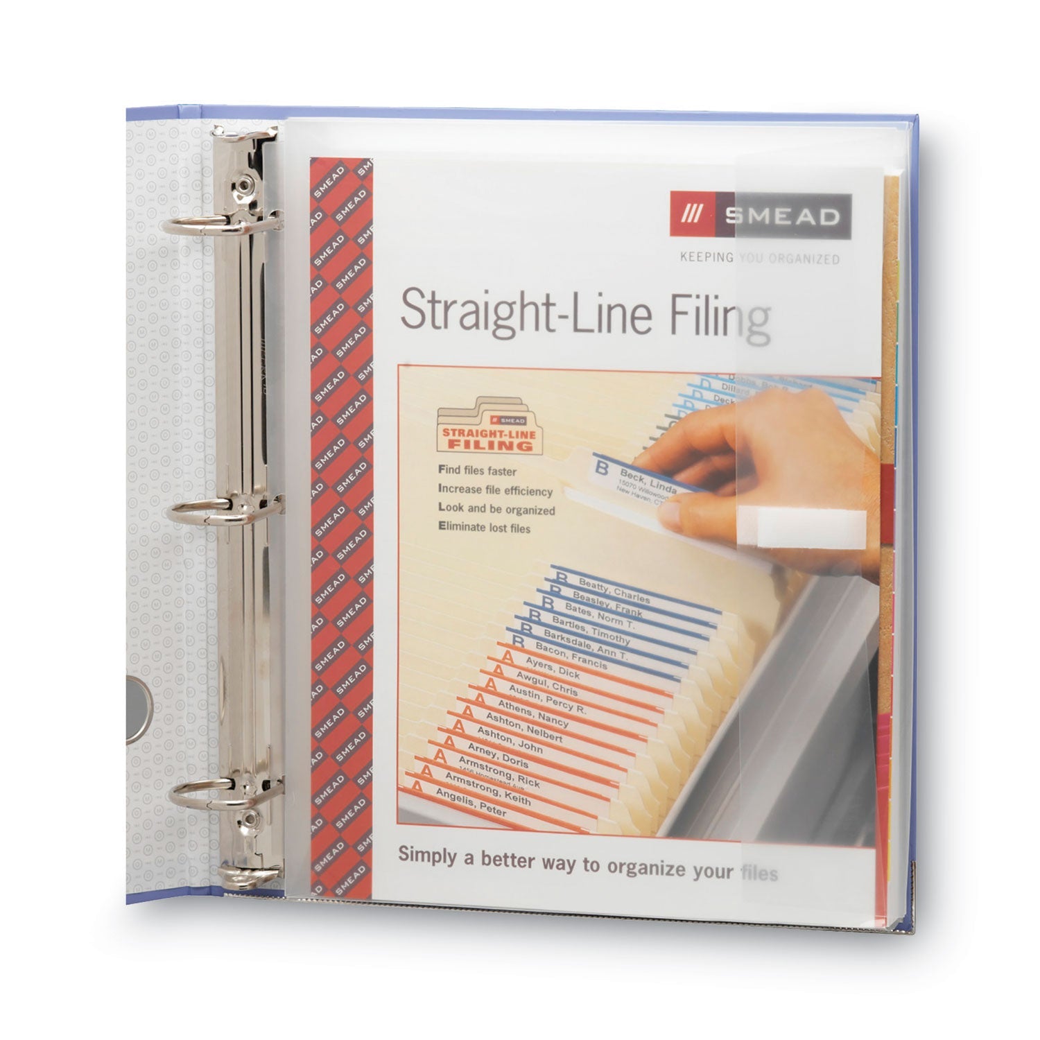 Smead Poly Ring Binder Pockets, 9 X 11.5, Clear, 3/pack