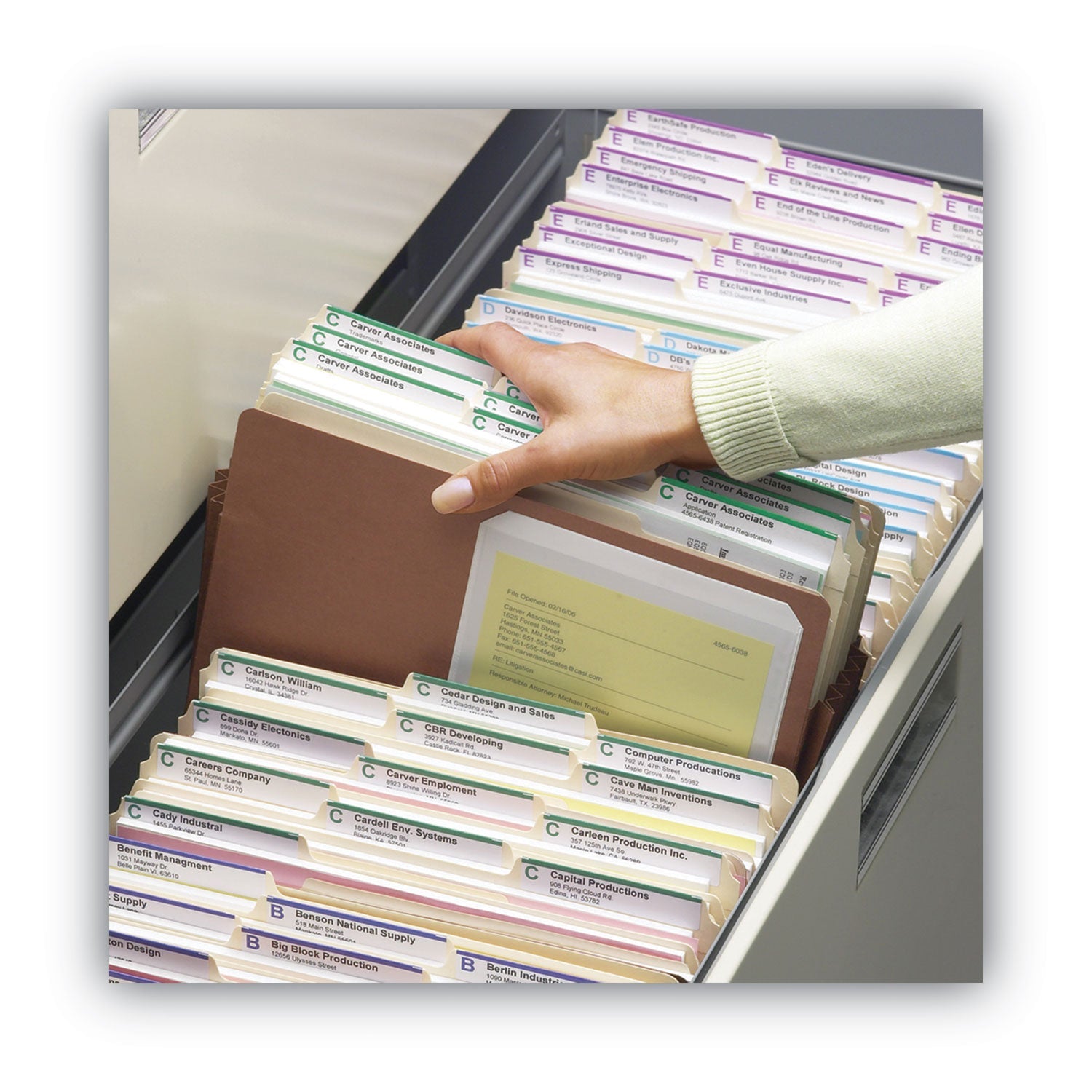 Smead Redrope Drop Front File Pockets, 3.5" Expansion, Legal Size, Redrope, 25/box