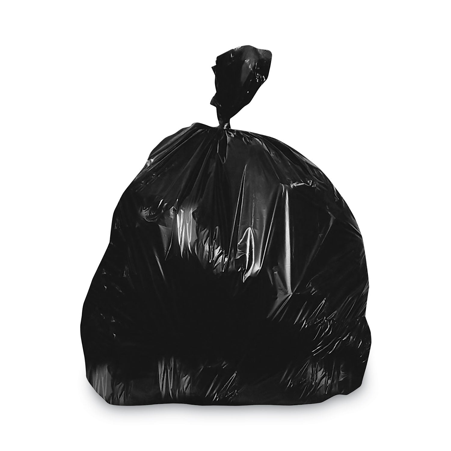 Heritage Linear Low-Density Can Liners, 96 gal, 2 mil, 57" x 75", Black, 50/Carton