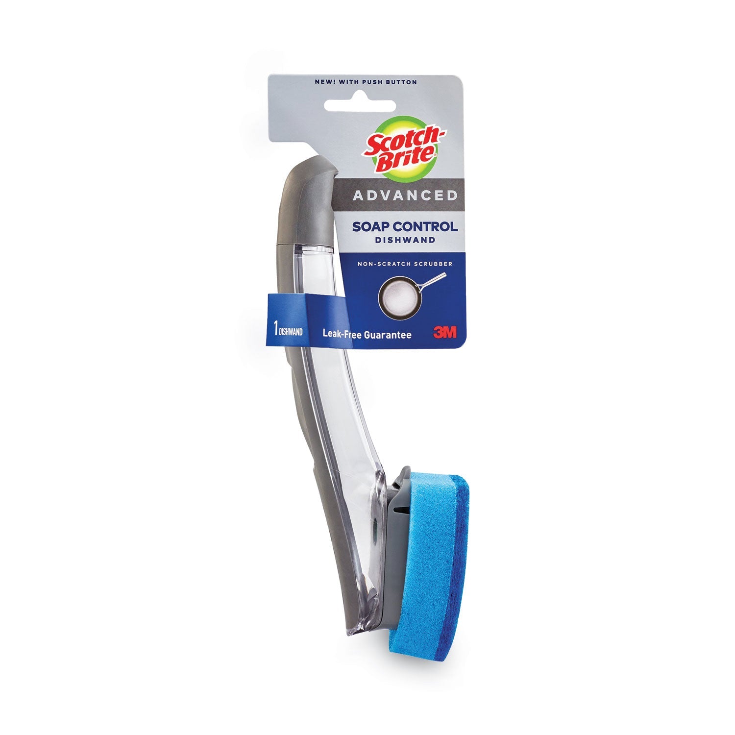 Scotch-Brite™ Advanced Soap Control Non-Scratch Dishwand, 4 X 11.25, Blue
