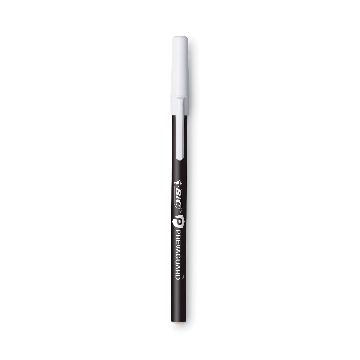 PrevaGuard Round Stic Ballpoint Pen | Black, 8/Pack