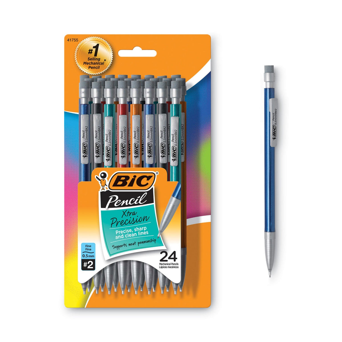BIC® Xtra-Precision Mechanical Pencil Value Pack, 0.5 mm, HB (#2), Bla