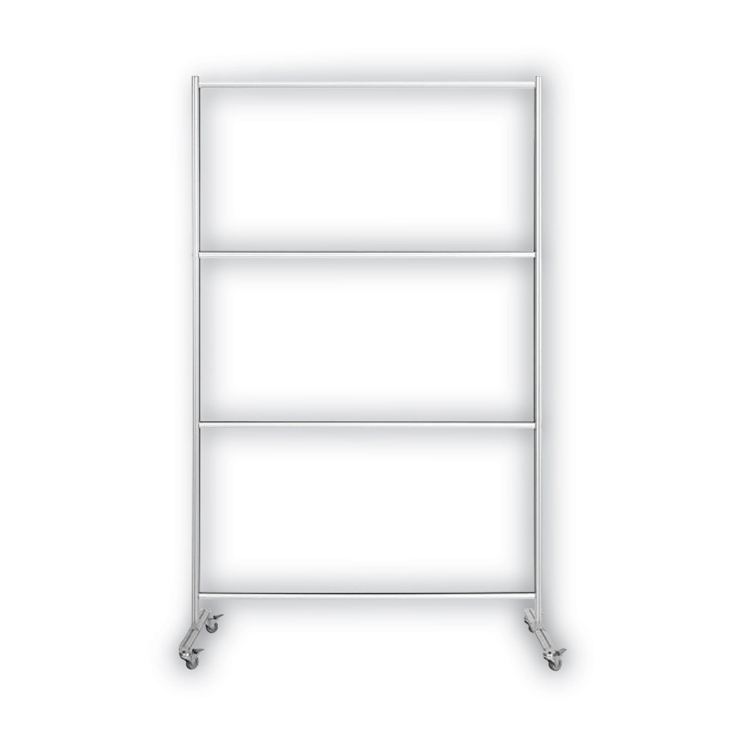 Mobile Glass Panel Divider | 49" x 69" | Rolling
