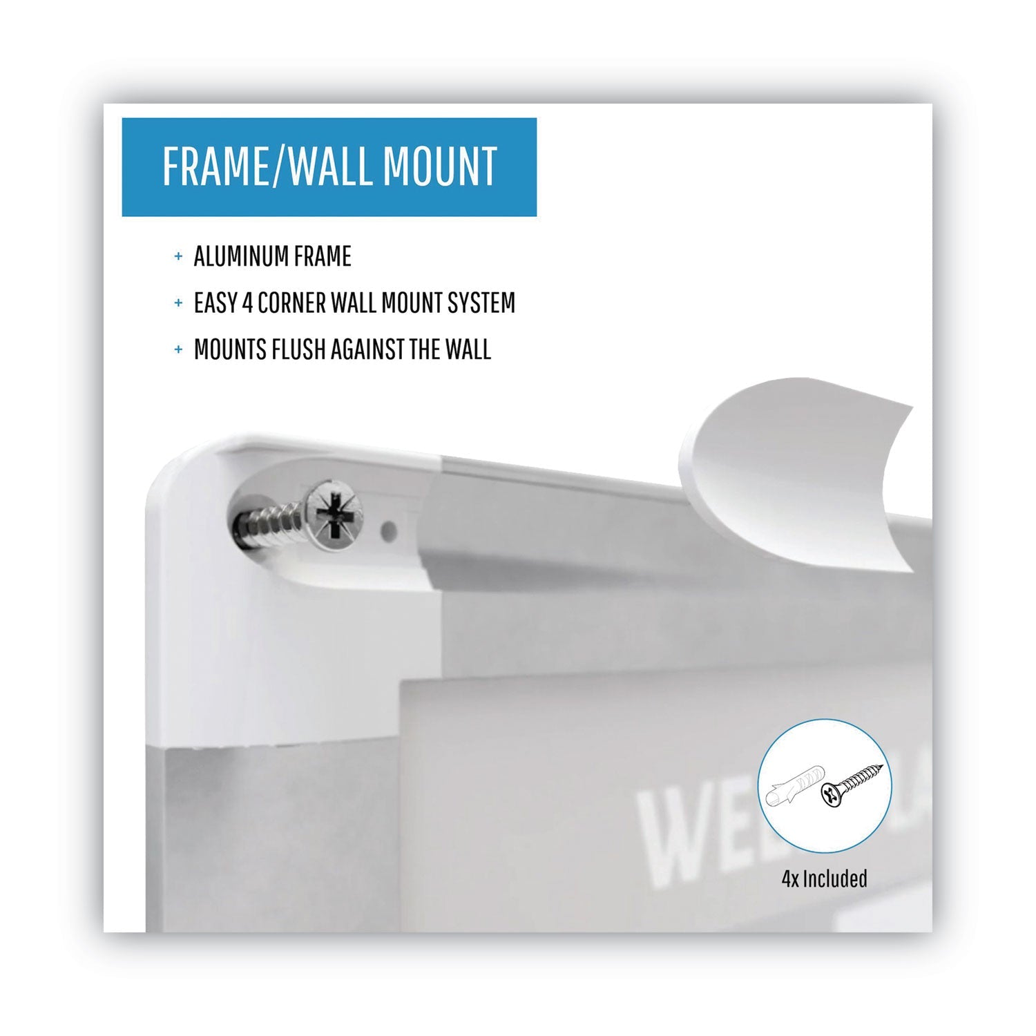 MasterVision® Magnetic Dry Erase Calendar Board, Weekly Planning/Scheduling, 36" x 24", White Surface, Satin Aluminum Frame