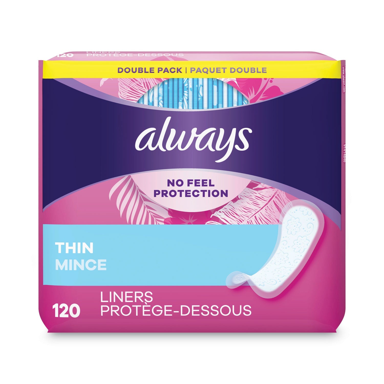 Thin Daily Panty Liners | Regular, 120/Pack