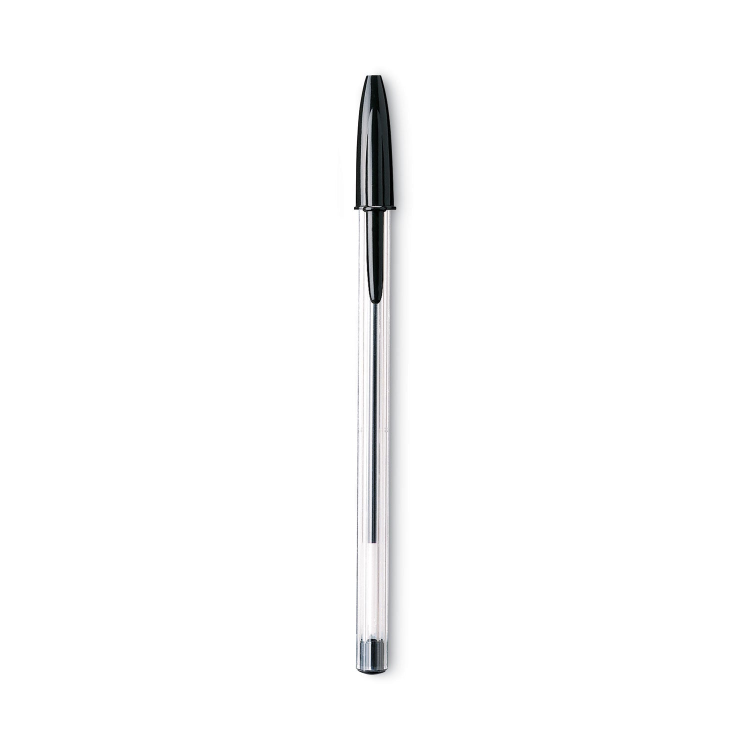 BIC® Cristal Xtra Smooth Ballpoint Pen, Stick, Medium 1 Mm, Black Ink, Clear Barrel, Dozen
