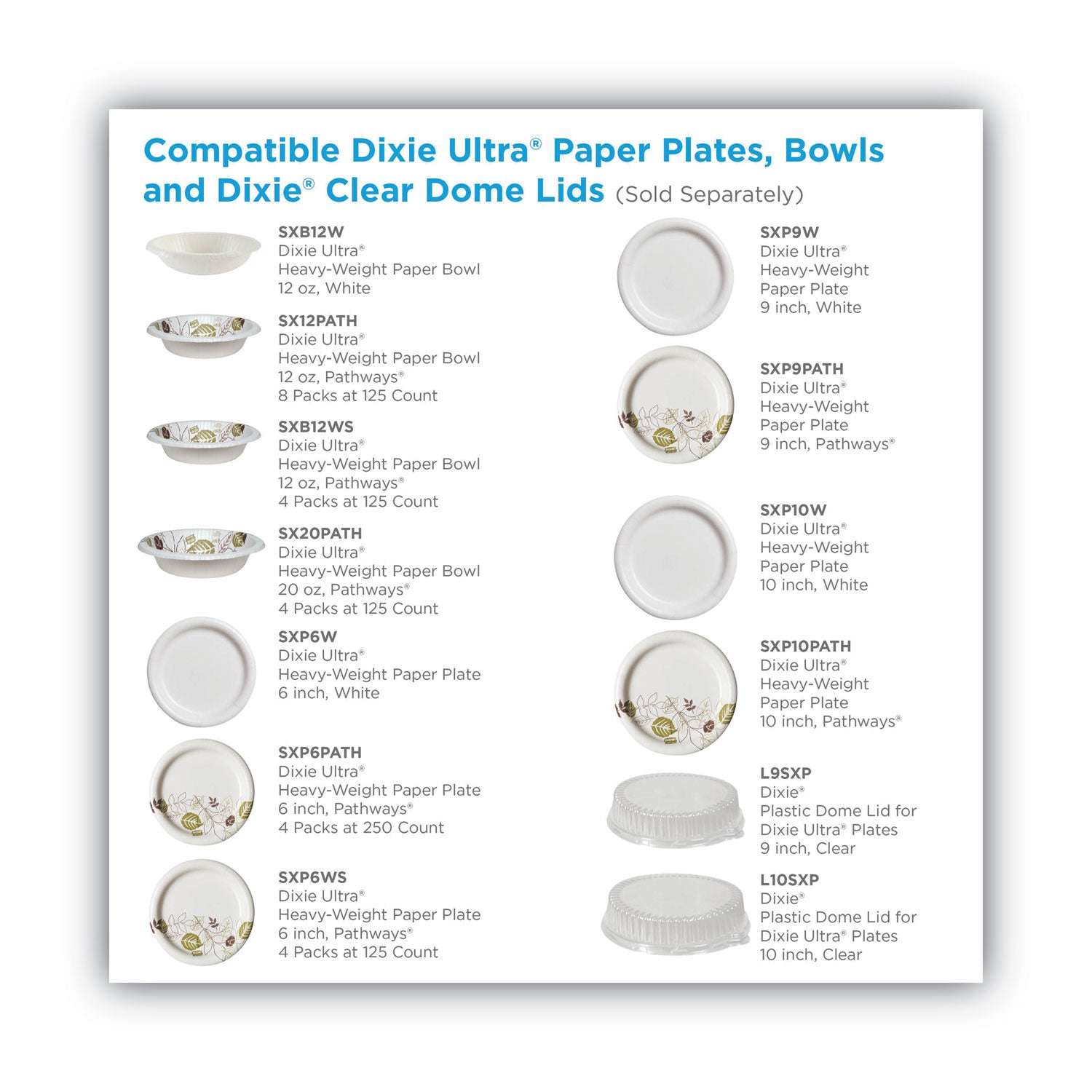 Dixie® Pathways Soak Proof Shield Heavyweight Paper Plates, WiseSize, 10.13" dia, Green/Burgundy, 500/Carton
