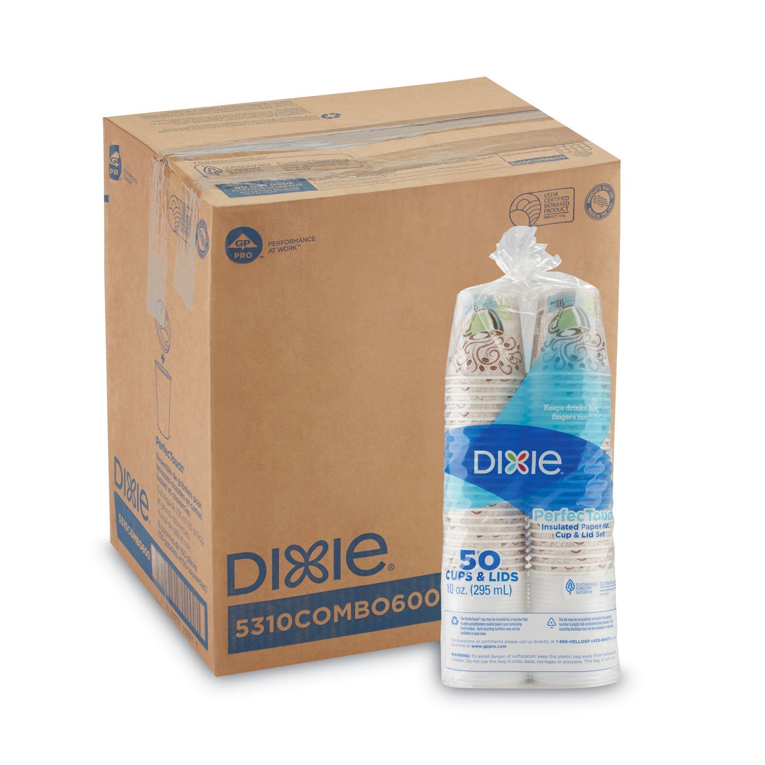 PerfecTouch Hot Cups and Lids | Dixie® 10 oz
