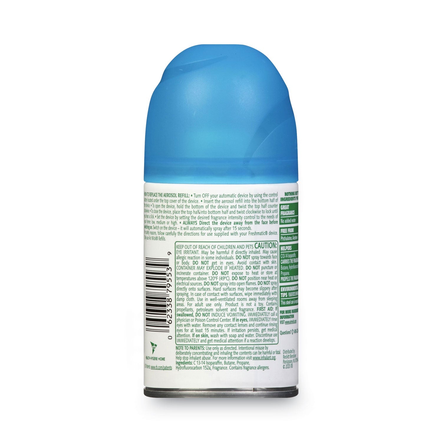 Air Wick® Freshmatic Ultra Automatic Spray Refill, Fresh Waters, 5.89 Oz Aerosol Spray, 6/carton